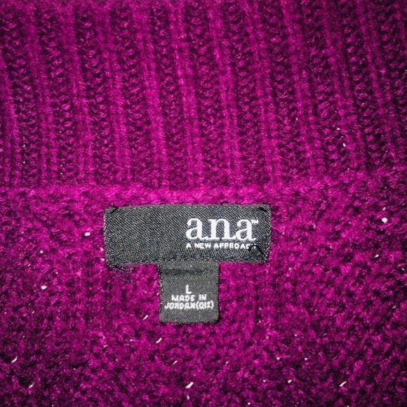 Ana Sweater Dress Large Knit Purple Acrylic - Picture 3 of 7
